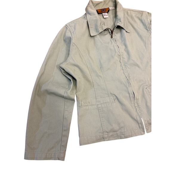 Vintage 80s Baccini Mint Cotton denim women’s full zip Jacket Large 20x24 - Picture 3 of 8